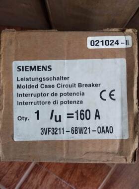 断路器3VF3211-6BW21-0AA0 160A 3P 现货