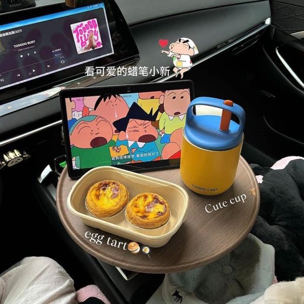置物架手机架饮料小桌板托 讬咖啡车载小副驾驶车内装饰水杯架盘