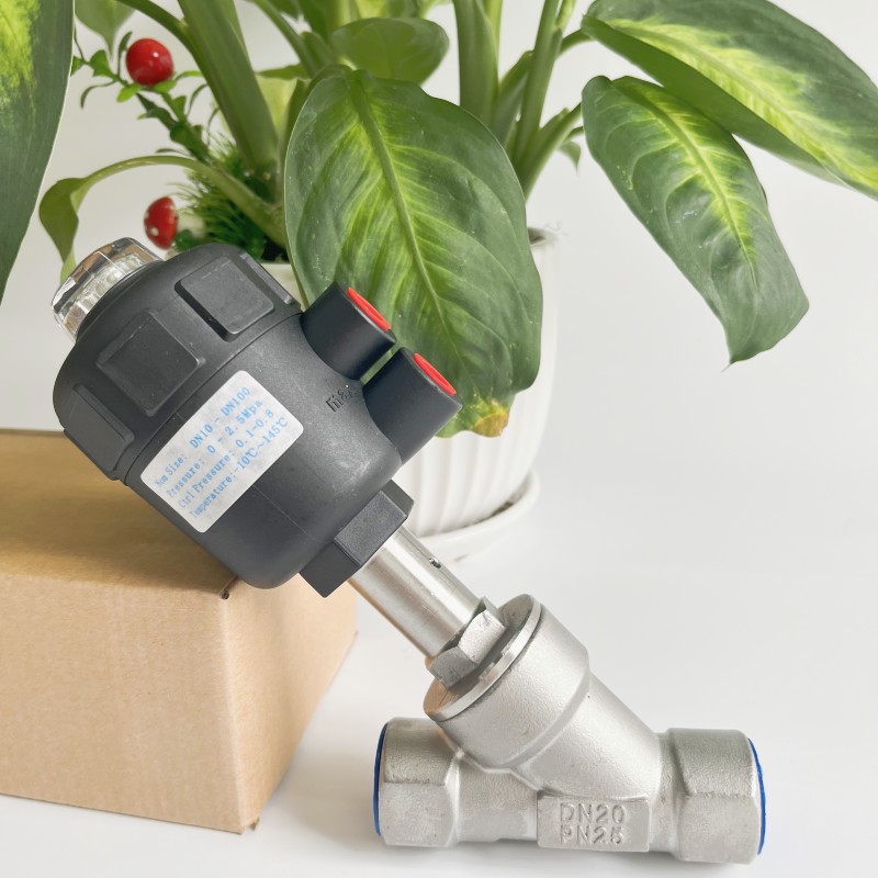 气动角座阀 304不锈钢Y型角座阀高C温蒸汽阀气动阀门DN15 20 25