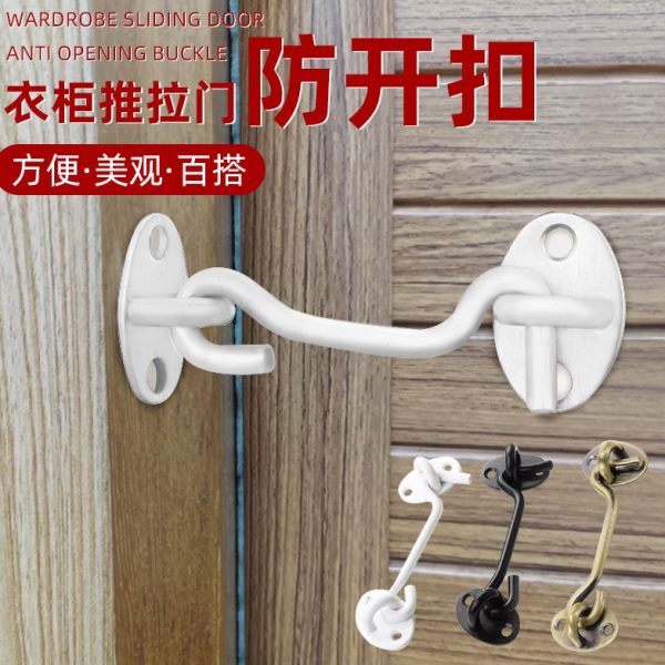 阻门器猫咪猫防衣柜推拉门手推拉门防小孩扣防防开猫咪挤防柜门开