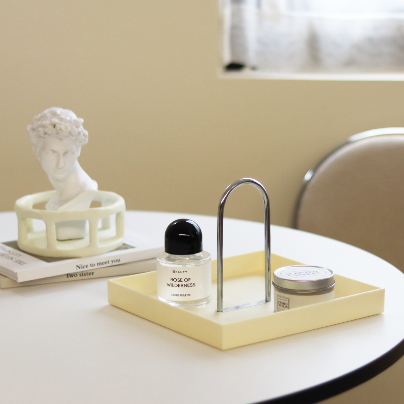 北欧ins风桌面收纳托盘创意x钥匙香薰玄关提手杂物盘家居装饰摆件