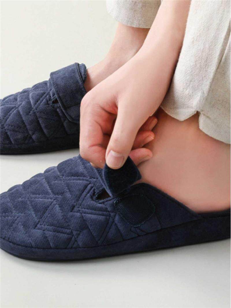 2024家丽芙冬季棉拖鞋 简约家居室内厚底保暖防滑毛拖鞋 男士拖鞋