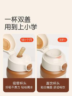 【实体店】世喜保温杯儿童水杯婴幼儿宝宝1-23岁吸管500ml大容量