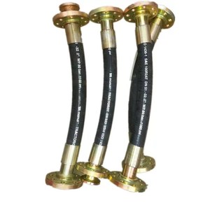 高压胶管黑色钢丝软管带法兰水管耐磨耐高温耐酸碱排水排气橡胶管