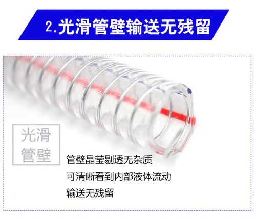 pvc钢丝软管38mm 真空吸料机 上料机管子 塑料管子51mm