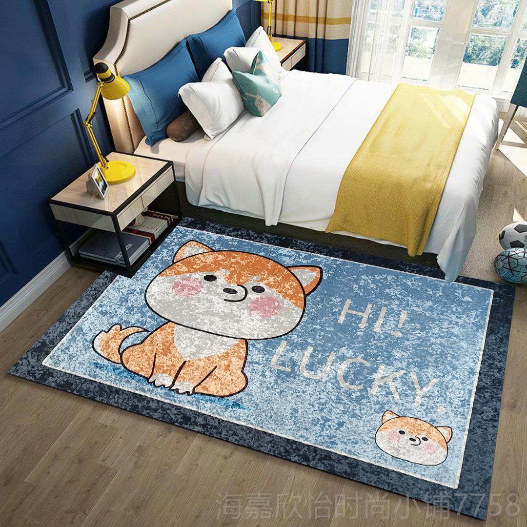 正品家用3D金钻地毯客厅卧室床边毯满榻铺飘绒窗榻书米房门口网红