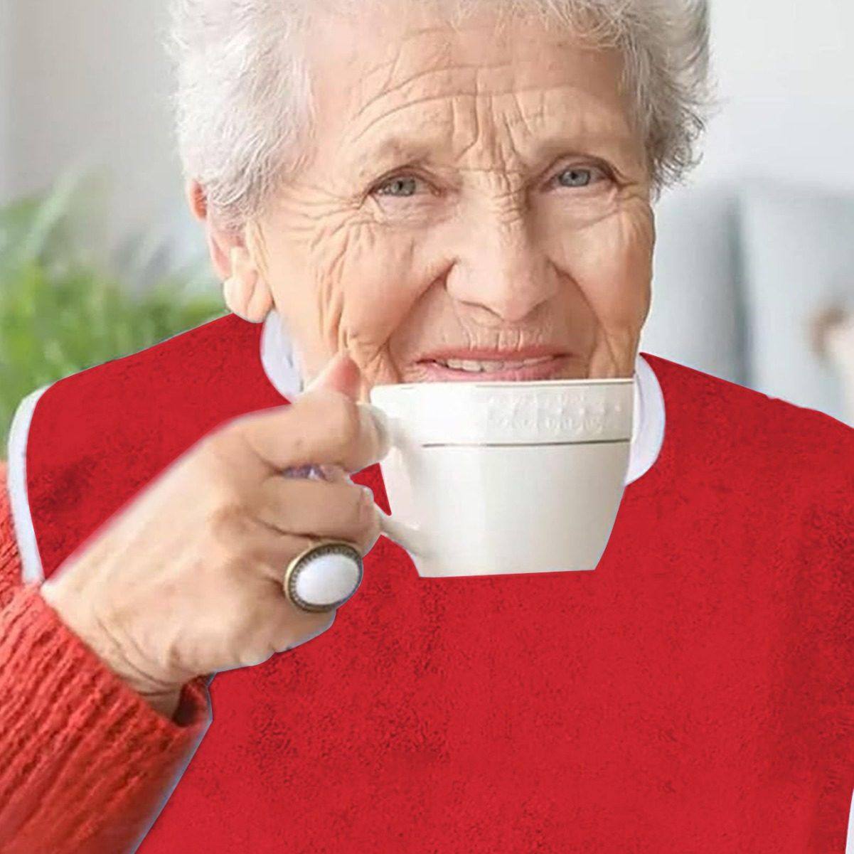 成人围嘴女适用老年人防污可接食物防止掉渣可调节厚绒布围兜,家庭/个人清洁工具,袖套,淘宝优惠券,粉丝福利购,淘宝优惠卷