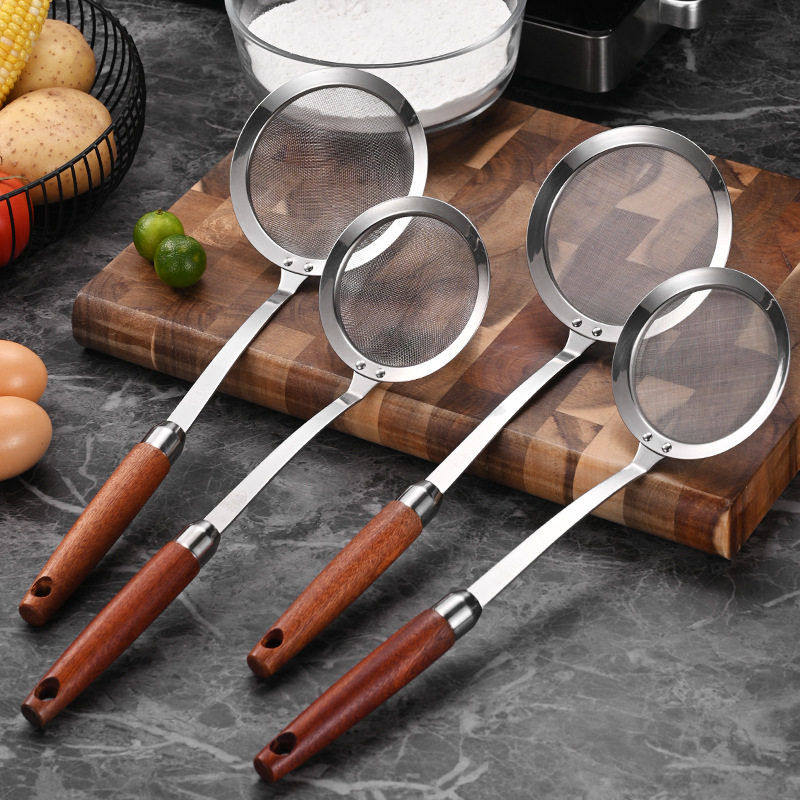 304不锈钢沙比利木柄漏勺过滤网隔渣捞油油渣家用网筛捞勺网漏勺,家庭/个人清洁工具,水槽沥水袋,淘宝优惠券,粉丝福利购,淘宝优惠卷