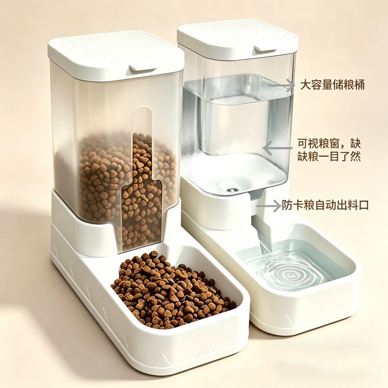 宠物自动投喂喝水神器狗狗猫咪饮水机猫粮喂食器猫碗狗碗用品
