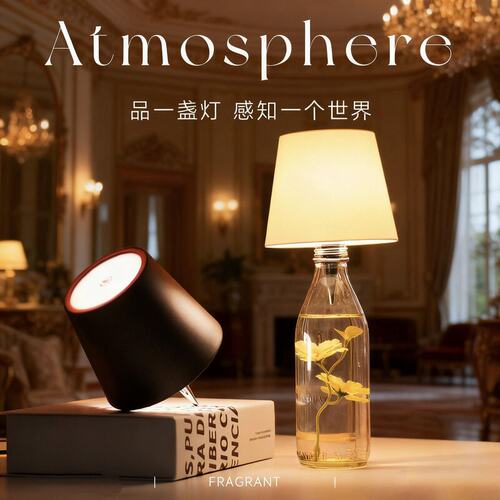 创意酒瓶灯氛围灯卧室床头小夜灯充电小台灯