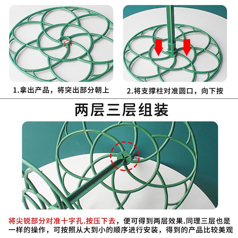 阳台园艺盆栽叶仙嫁接蟹爪兰爬藤支架创意太阳花棒棒糖造型花架