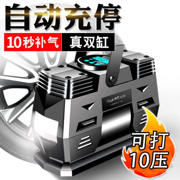 自动汽车车载充气泵双缸12V大功率电动轮胎气高压德国进口打雷傲
