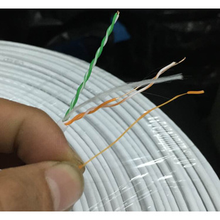 一卷100米 展加全铜二芯工程电话线 RJ11纯铜电话线 包邮 2芯单股