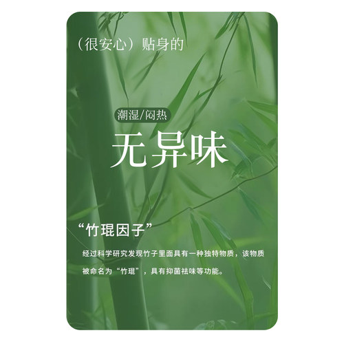 天竹纤维抗异味中腰抑菌女三角裤