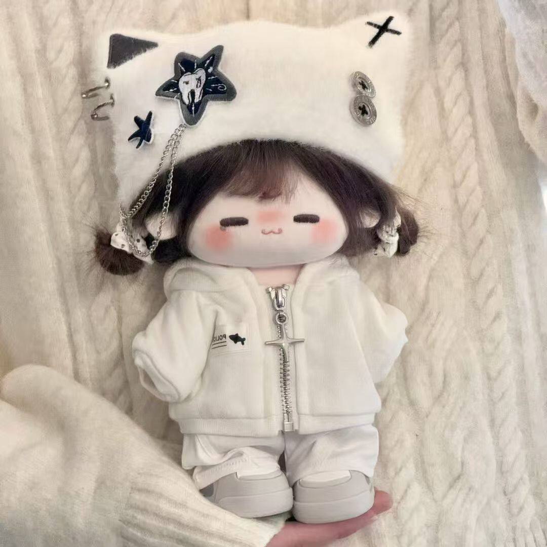 20cm娃衣棉花娃娃衣服可爱猫耳帽