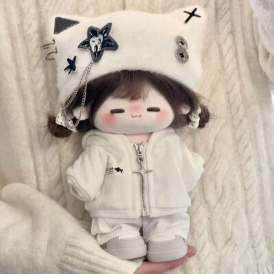 20cm娃衣棉花娃娃衣服可爱猫耳帽
