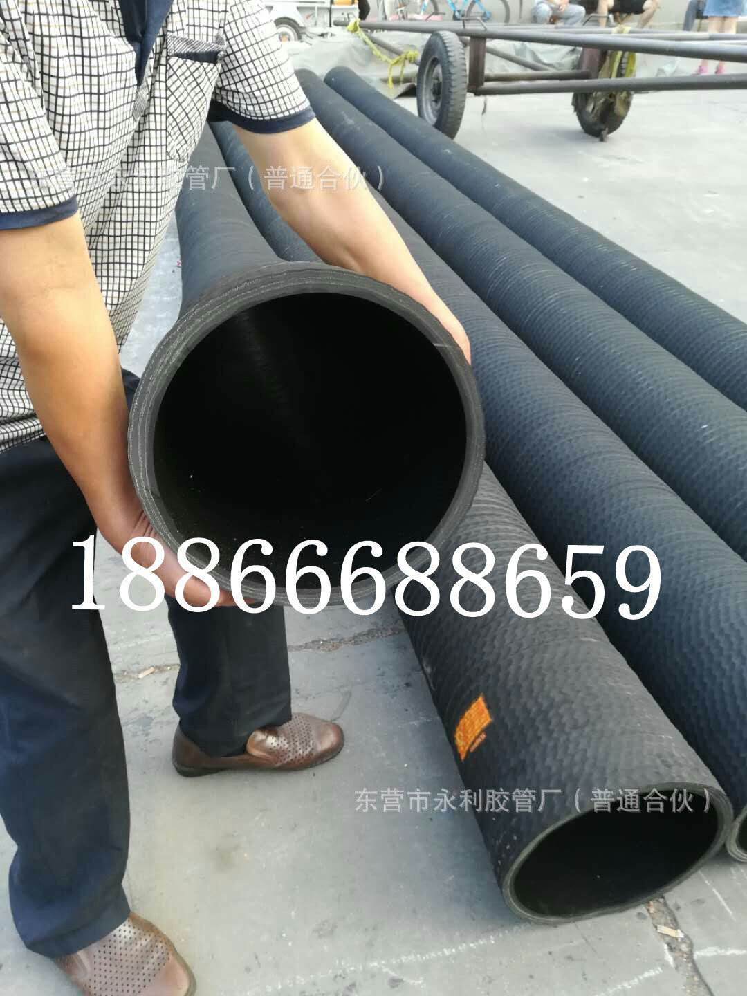 农业灌溉水利工程用高压橡胶管黑色大口径钢丝骨架缠绕胶管