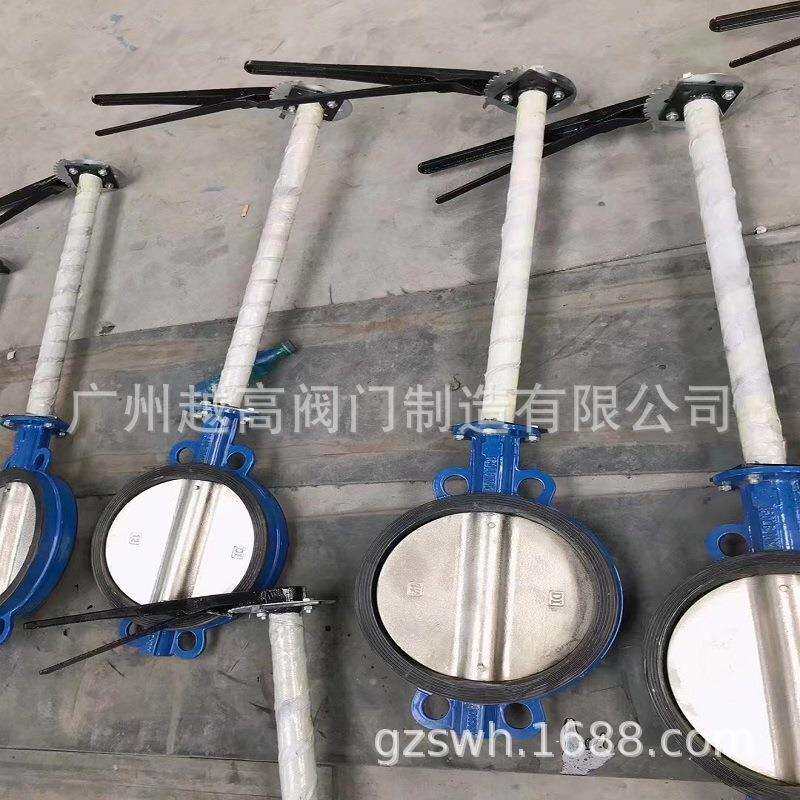 蜗轮手柄电动气动对夹式软密封蝶阀涡轮手动电动加长杆法兰蝶阀