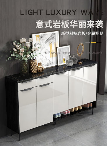 意式鞋柜家用门口现代简约大容量收纳入户门厅柜轻奢阳台玄关柜