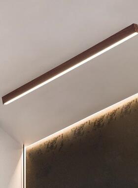 过道走廊灯极简长条木纹会议教室无主灯现代简约一字办公室吸顶灯