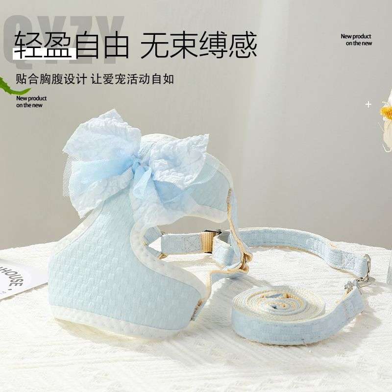小狗狗牵引绳防挣脱外出专用遛猫绳溜猫链子狗狗胸背带猫绳子包邮