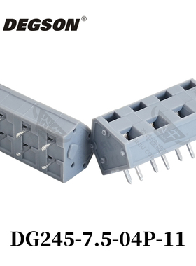 DEGSON高松连接器弹簧式PCB接线端子 DG245-7.5/7.62-11-00AH/ZH