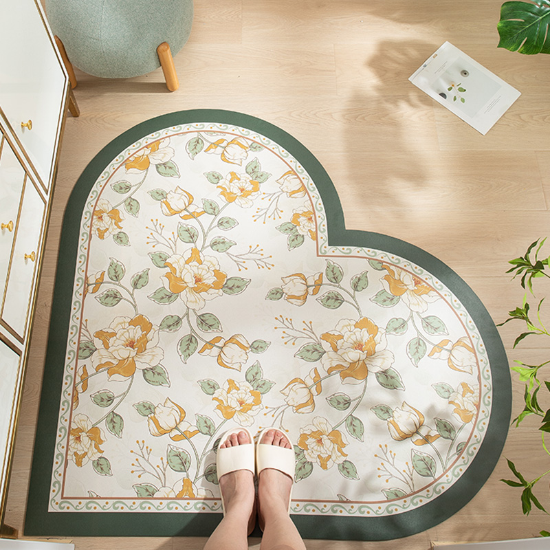 爱心入户门地垫可擦免洗pvc皮革家用轻奢高级感进门口防滑脚垫