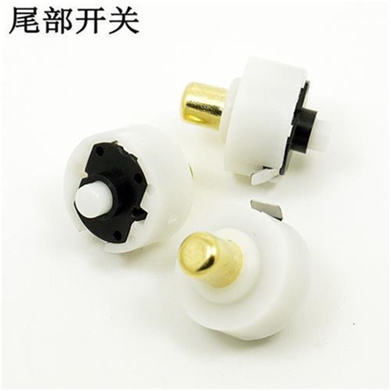 led强光专用尾部开关C8手B电配件尾部铜柱按钮直径20MM