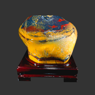 天然奇石摆件观光石黄蜡石猪肉z石鸡血石原石招财镇宅装饰孤品送