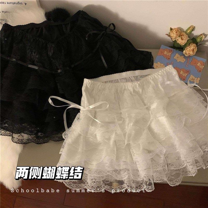 蕾丝打底裙裤内搭安全裤女装秋季南瓜裤裙撑N日常防走光花苞短裤图片