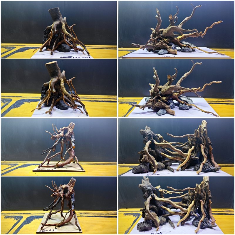 鱼缸造景骨架沉木南美草r缸溪流缸方缸结构一体结构粘好发森语空图片
