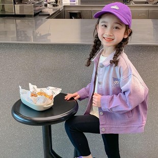 湖州织里童装女童库洛米q渐变牛仔外套儿童上衣2024新款女童防晒