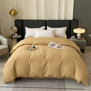 秋冬全棉加厚磨毛单被套1.5米2米纯棉纯色1.8米双人2.2x2.4被罩