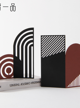 现代简约几何金属折叠镂空v屏风摆件样板间书房酒柜客厅北欧装饰