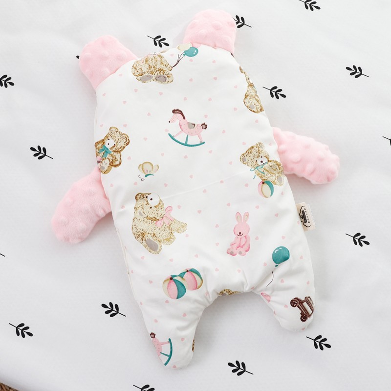 哄宝宝睡眠熊玩偶豆豆绒安抚巾0-1岁毛绒手偶可啃咬布艺玩具