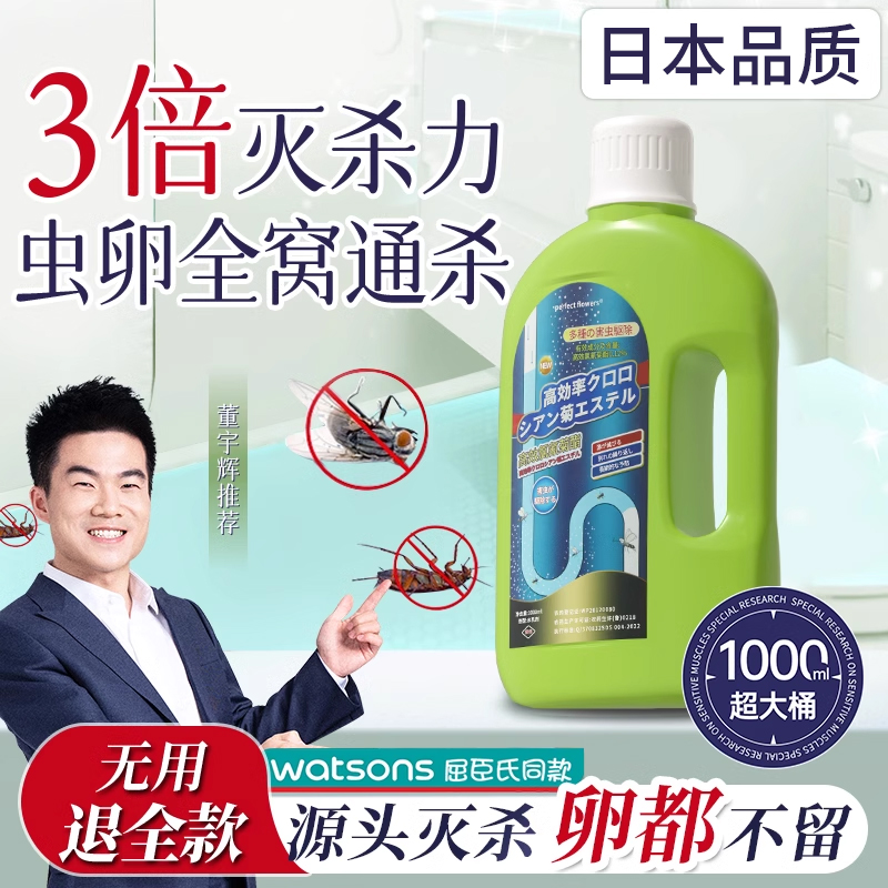 下水道小飞虫灭杀神器杀虫剂蛾蚋管道除虫卫生间厕所蛾蠓去除飞虫