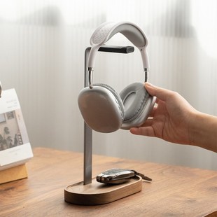 头戴式 耳机支架创意桌面实木铝合金悬挂架托电竞游戏耳麦展示架