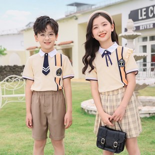 速发新品 班服六一演出服小学生英伦风校服毕业照衣幼儿 ba夏季 时尚