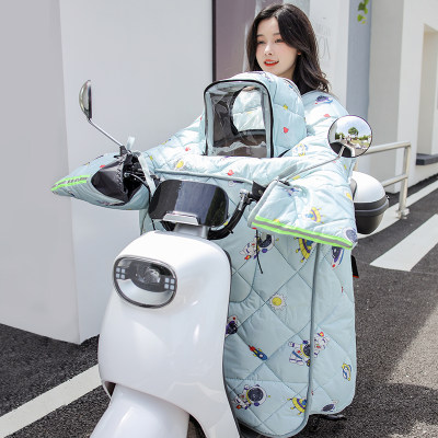 2022新款亲子儿童款电动车挡风被冬季防水加绒保暖加厚摩托防风罩