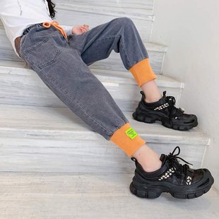 薄款筒裤女孩长裤儿童女童潮直新款2024牛N仔大童裤子宽松夏款夏