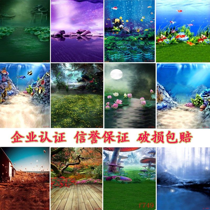 影楼儿童摄影背景布婚纱写真田园自然风景宝宝百天拍摄拍照背景布