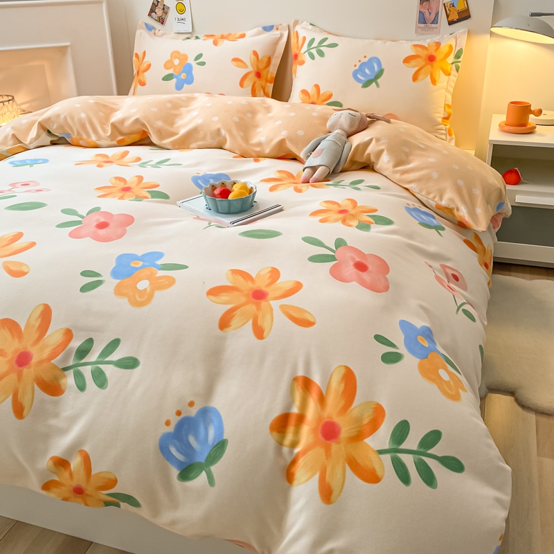 全棉磨毛被套单件双人200x230/220x240冬纯棉加厚被罩床单160x210