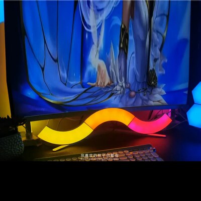 网红声控造型灯智能奇光弧形灯方形F电竞氛围娱乐礼物背景墙壁灯