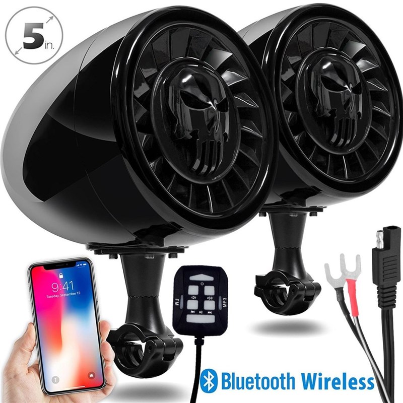 摩托车重低音音响 沙滩车功放蓝牙音响一体机 600w 5英寸高音质