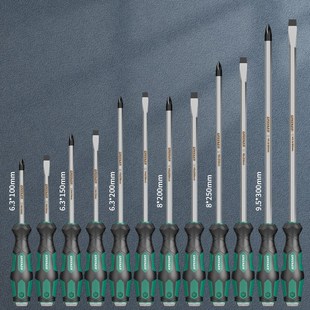 绿林大师穿心螺丝刀一字平口冲击十字改锥可敲击冲击梅花起子套装