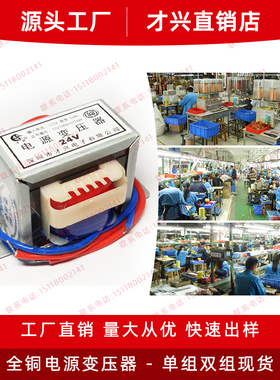 才兴EI481W2W3jW5W10W220V转6V9V12V15V18V24V单双组全铜变压器E