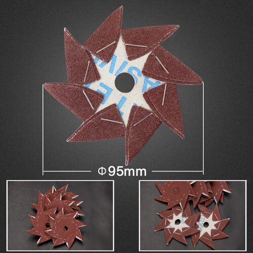八角砂纸布4寸双层砂布耐磨犀利家具根雕木雕木工气动打磨机抛光