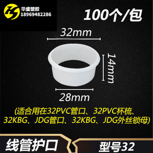 pvc线管装饰圈20穿线管护套圈25KBG管堵护口40jdg镀锌管塑料保护