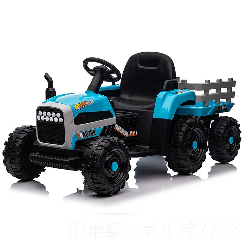 正品儿童拖拉机四轮电动汽车宝宝小孩玩具车可坐人带遥控1一3周岁