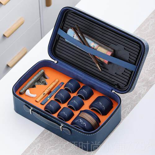 正品高档国潮陶瓷伴功夫茶装具套文o创商务礼品定制log年会手礼送